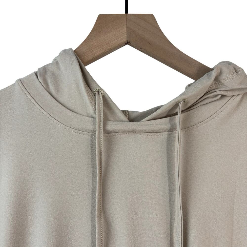 Taeq Esteban Cortazar Womens‎ Shirt Small Tan Activewear Hooded Comfort Stretch - Picture 3 of 10